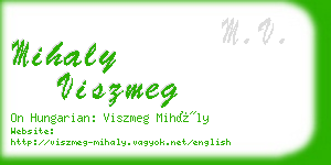 mihaly viszmeg business card